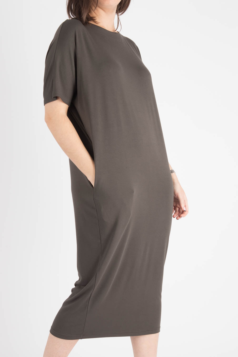 By Basics Dress With Boat Neck