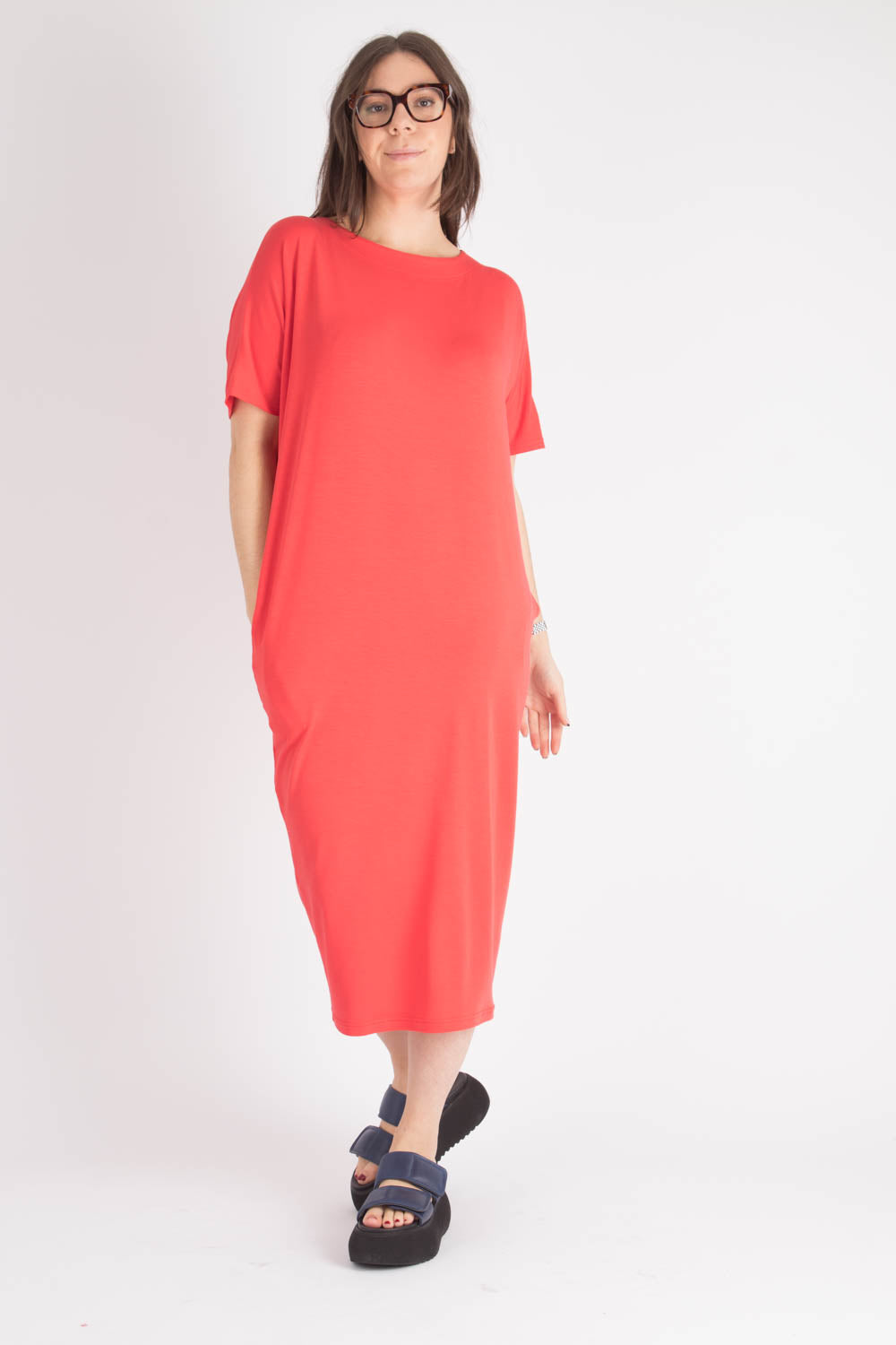 By Basics Dress With Boat Neck