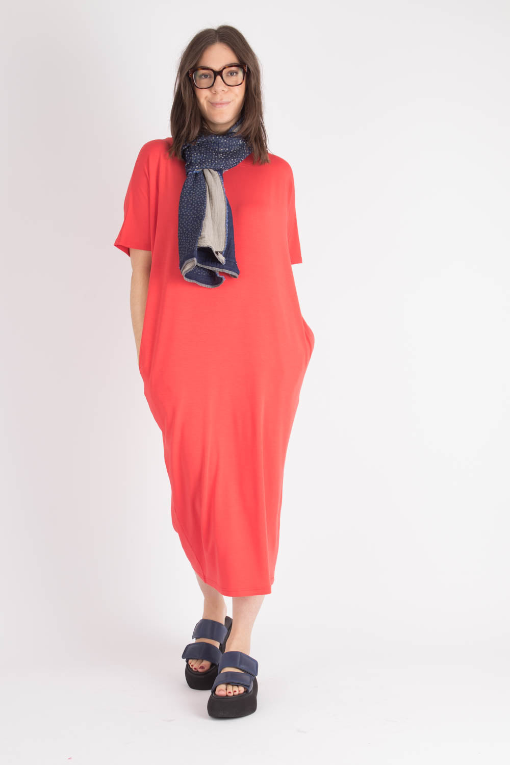 By Basics Dress With Boat Neck