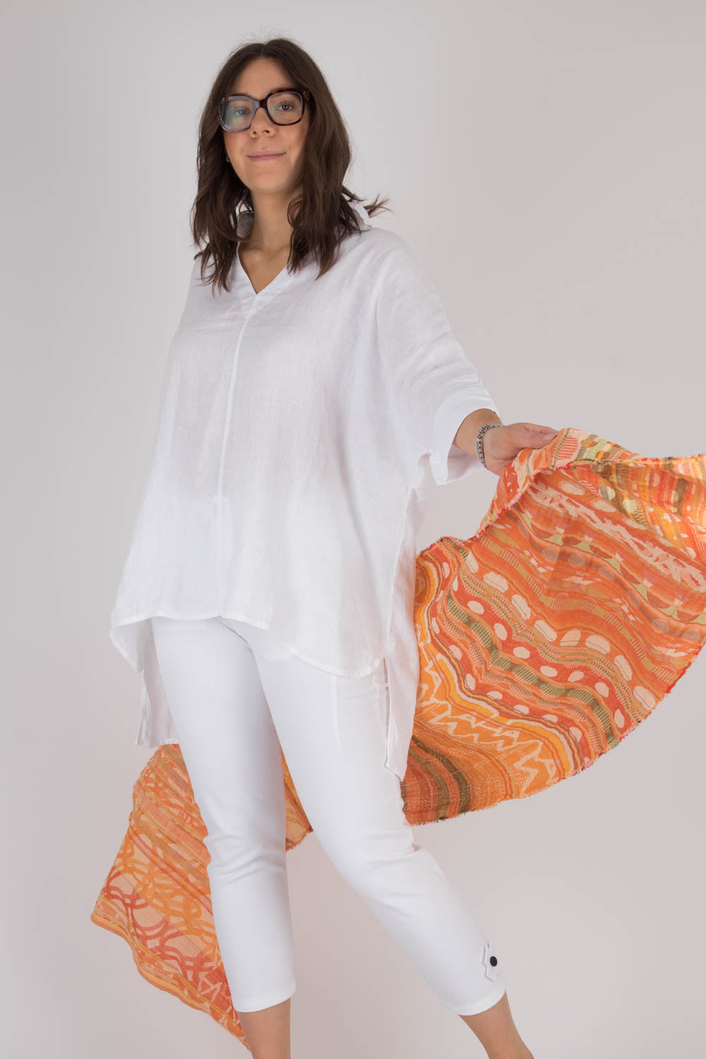 By Basics Wide Linen Blouse