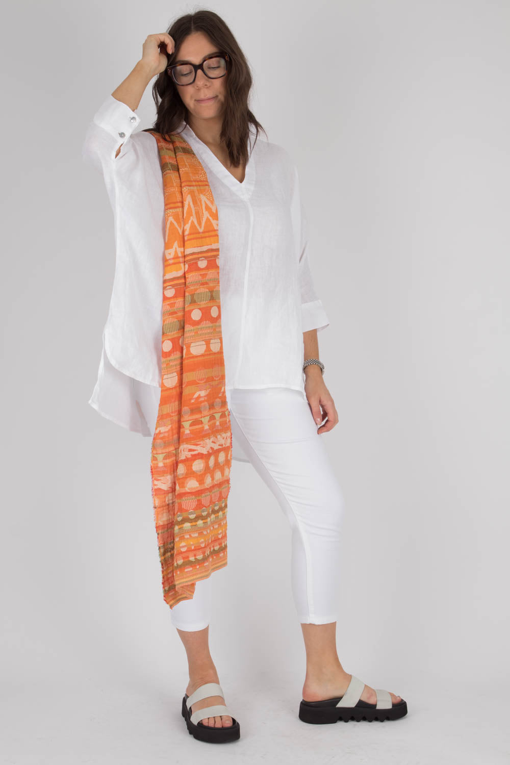 By Basics Wide Linen Blouse