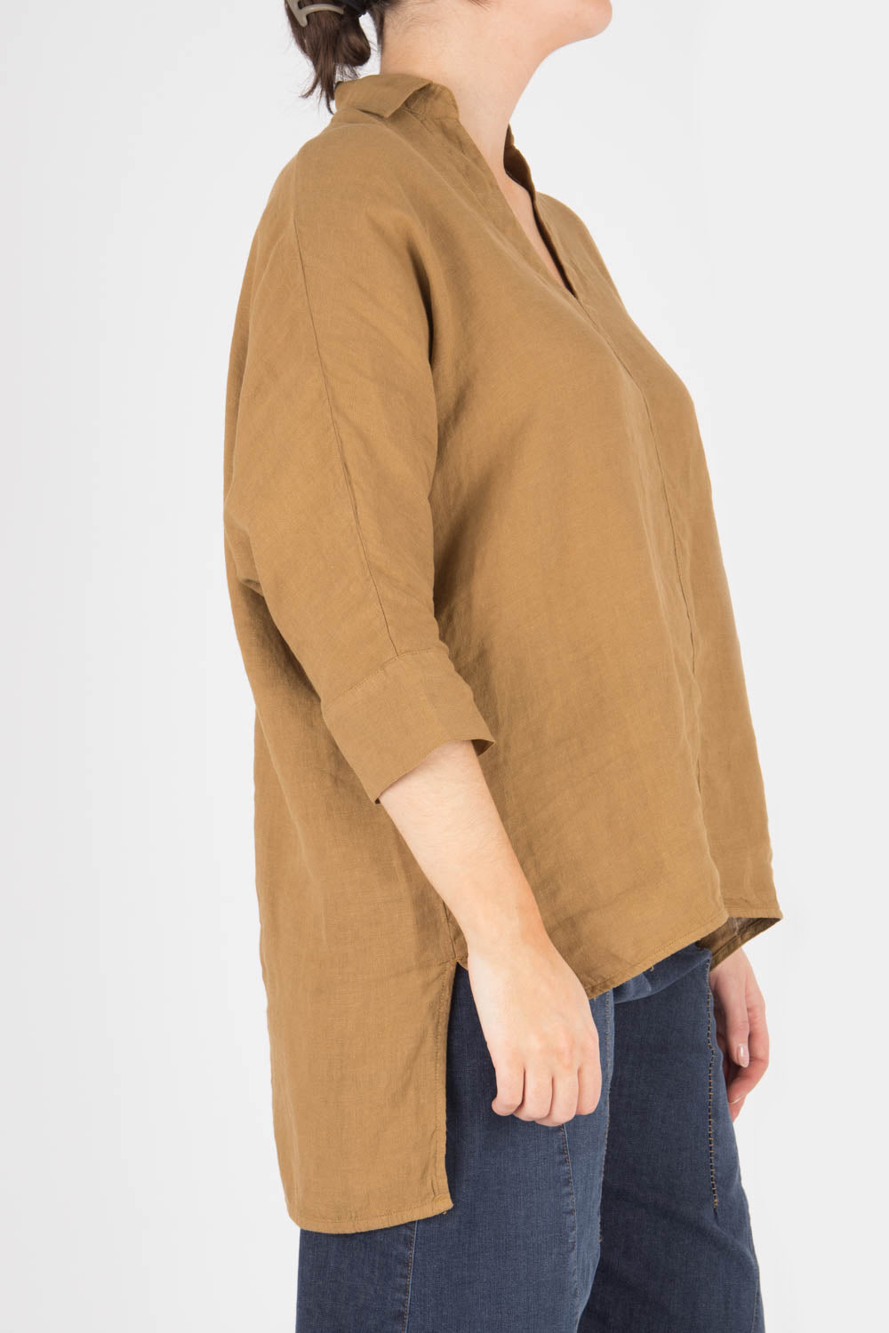 By Basics Wide Linen Blouse