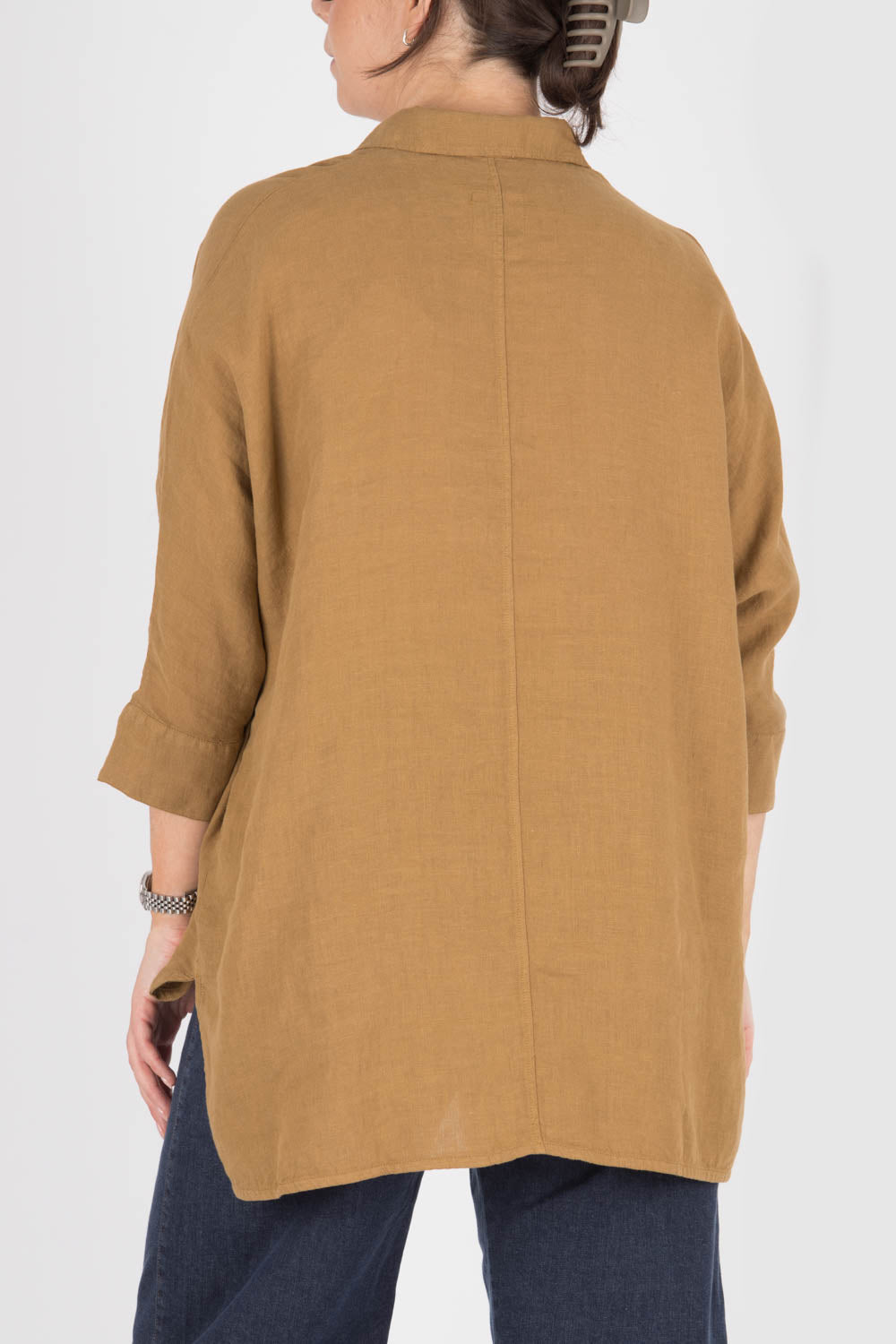 By Basics Wide Linen Blouse