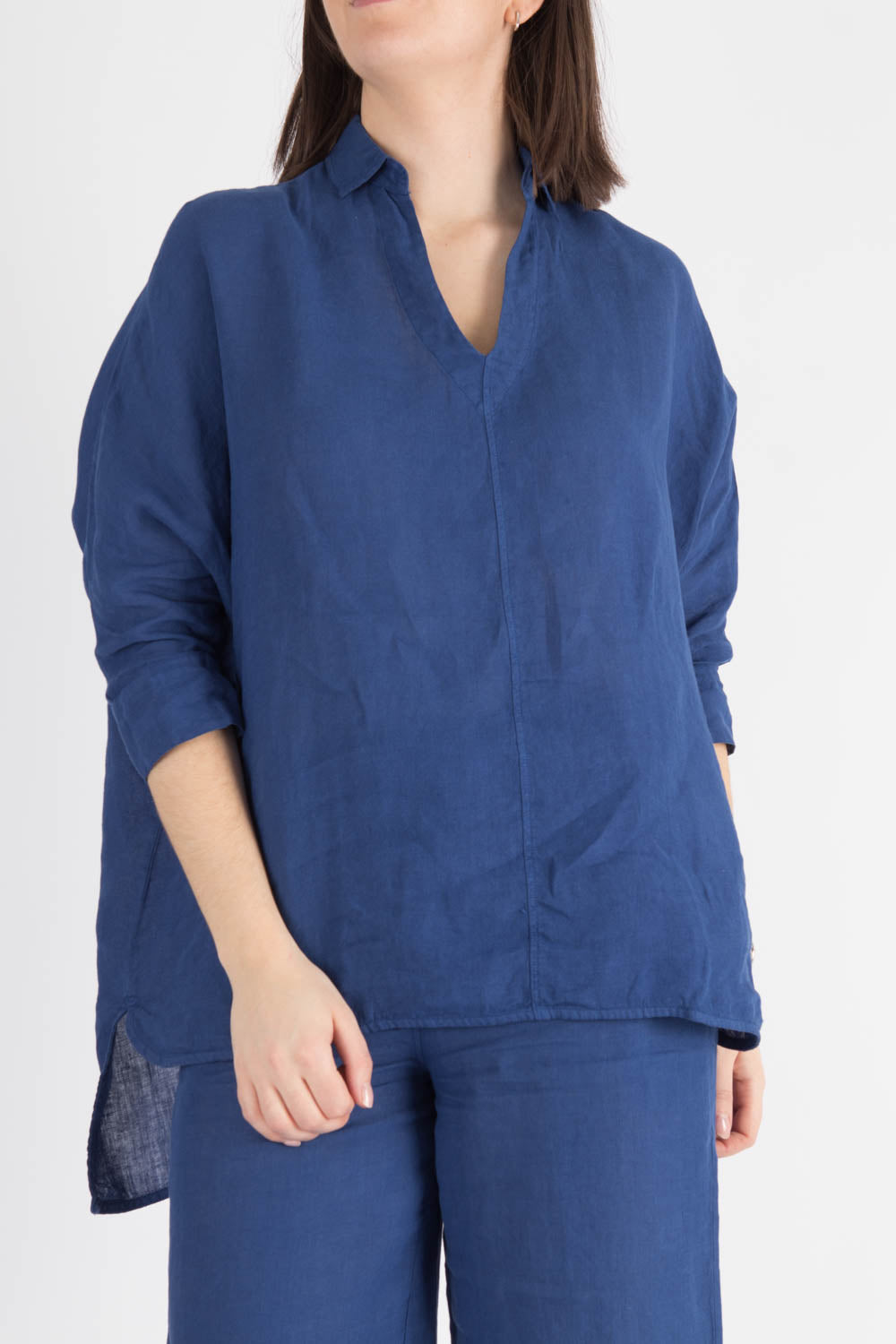 By Basics Wide Linen Blouse