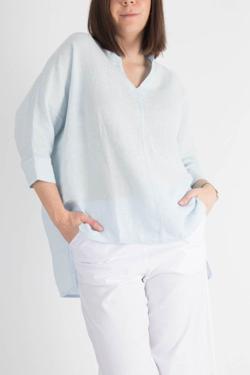 By Basics Wide Linen Blouse