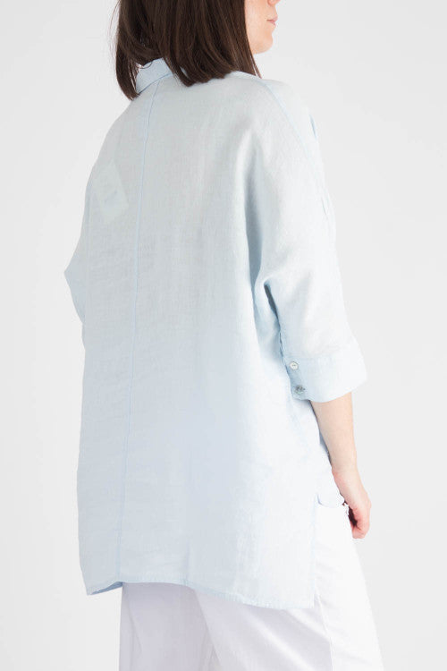 By Basics Wide Linen Blouse