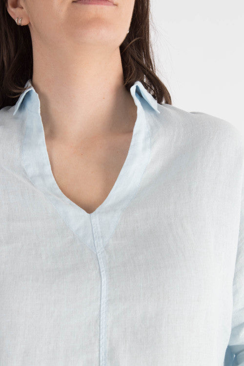 By Basics Wide Linen Blouse