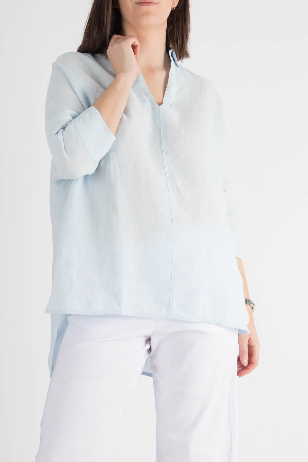 By Basics Wide Linen Blouse