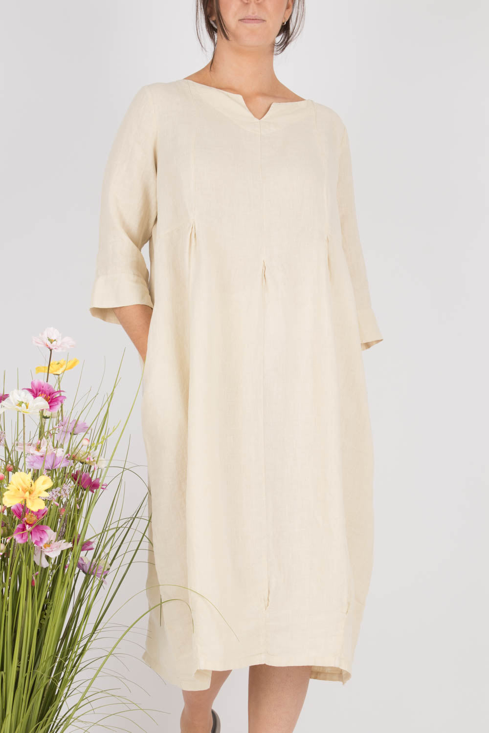 By Basics Linen Long Dress