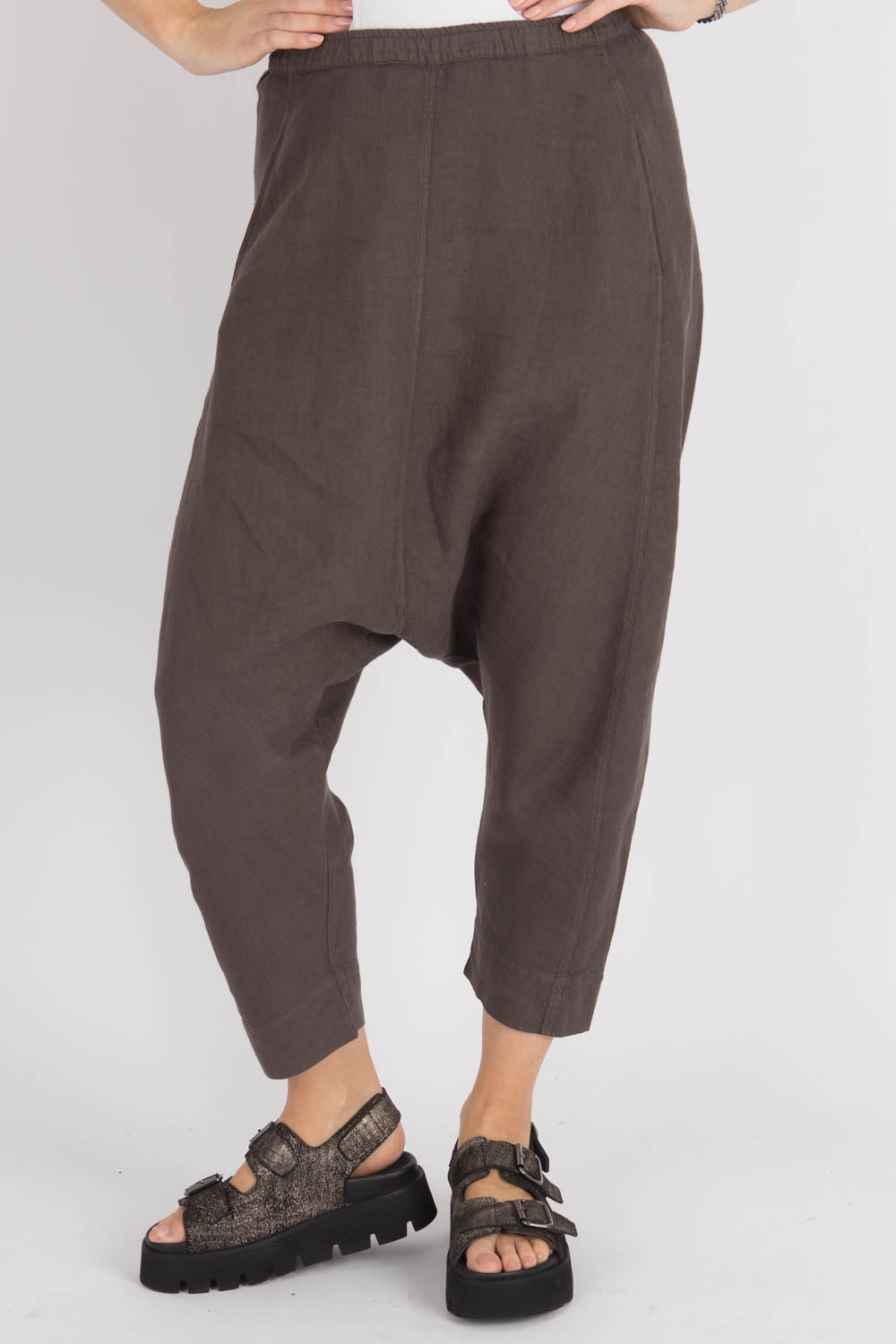 By Basics Linen Harem Pants