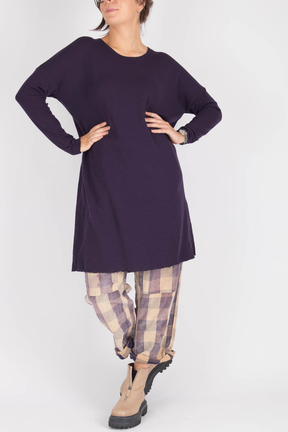 By Basics Dress Loose Round Neck