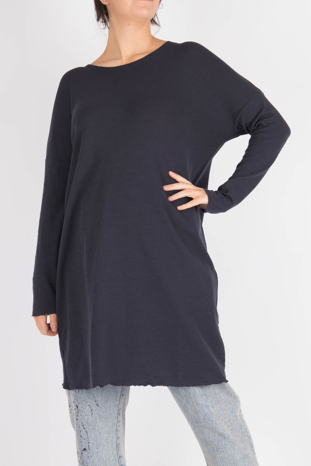 By Basics Dress Loose Round Neck