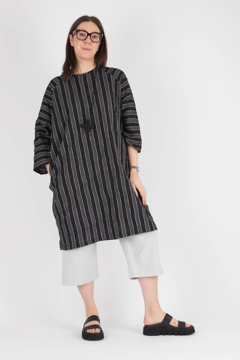 WENDYKEI Striped Midi Dress