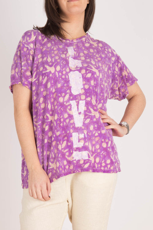 Magnolia Pearl Circus Love Block Print T- shirt