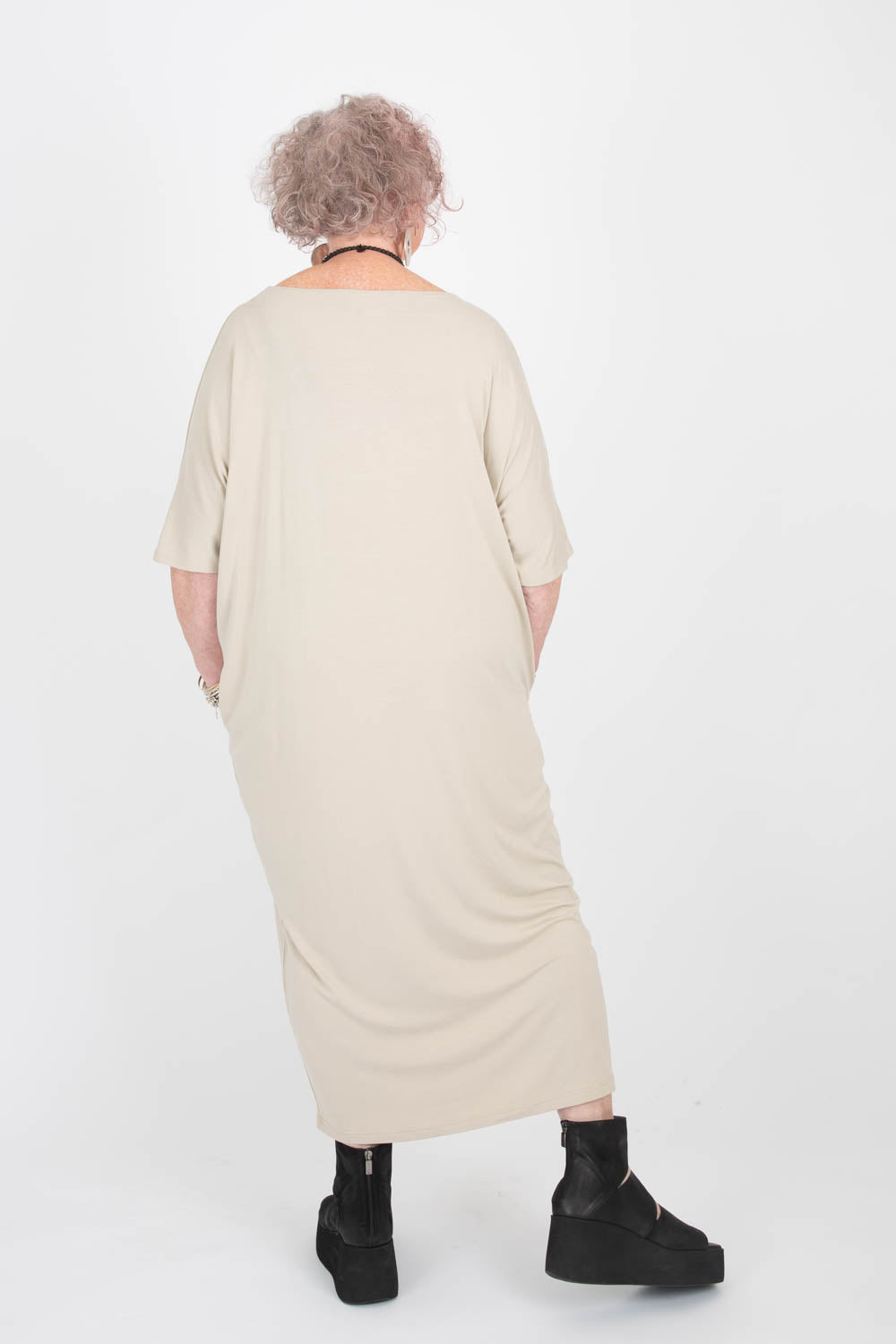 By Basics Dress With Boat Neck