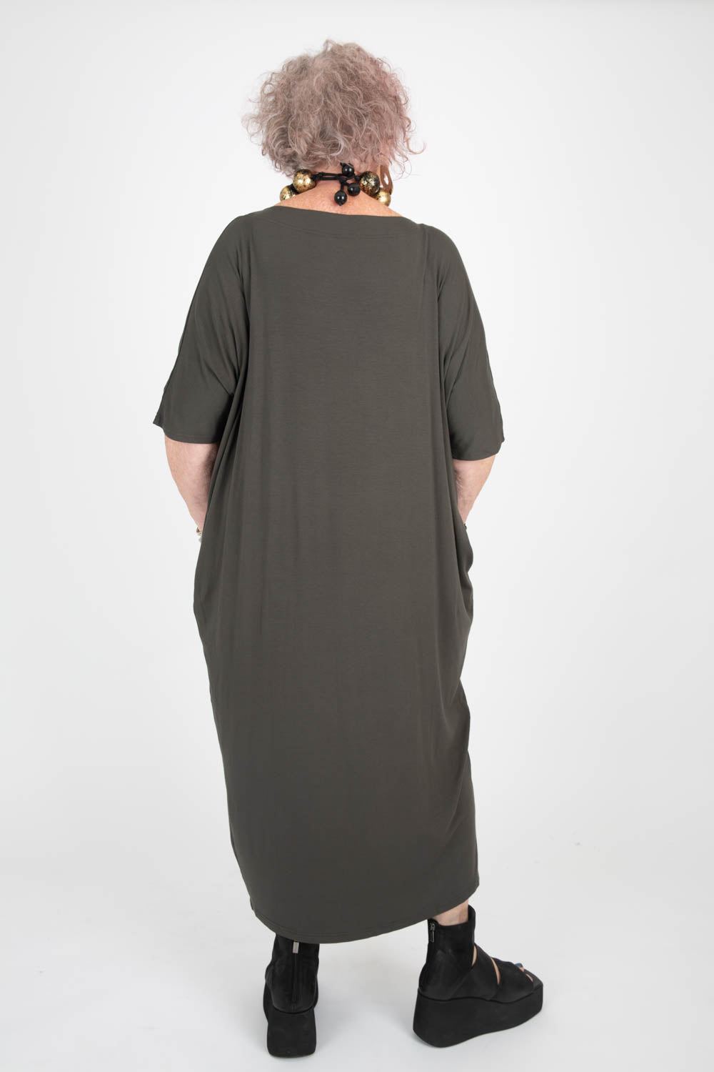 By Basics Dress With Boat Neck