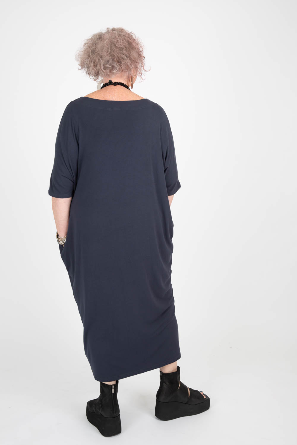 By Basics Dress With Boat Neck