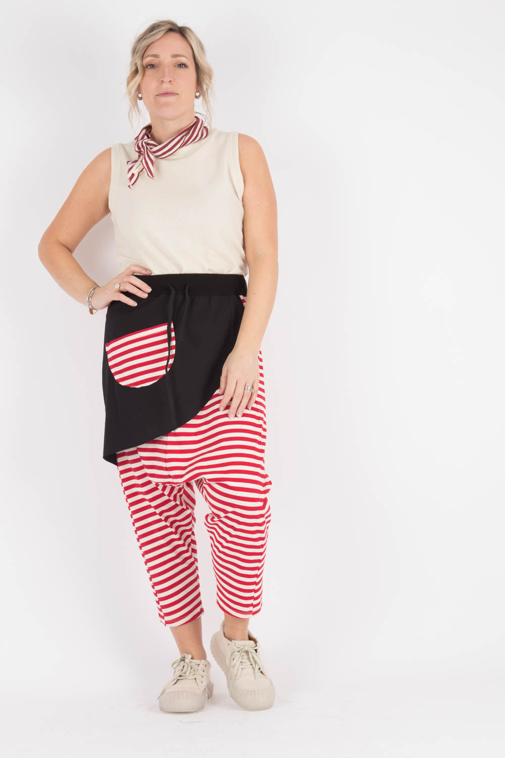 Wendy Kei Striped Low Crotch Trousers