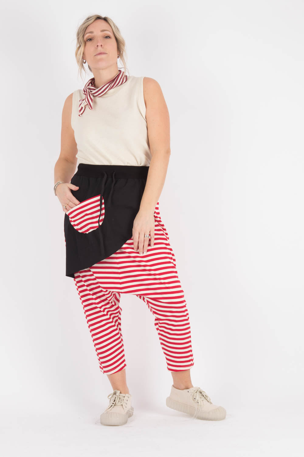 Wendy Kei Striped Low Crotch Trousers