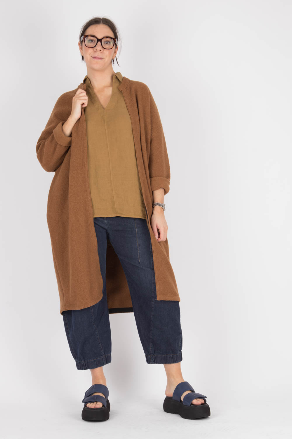 Wendy Kei Boiled Wool Long Cardigan