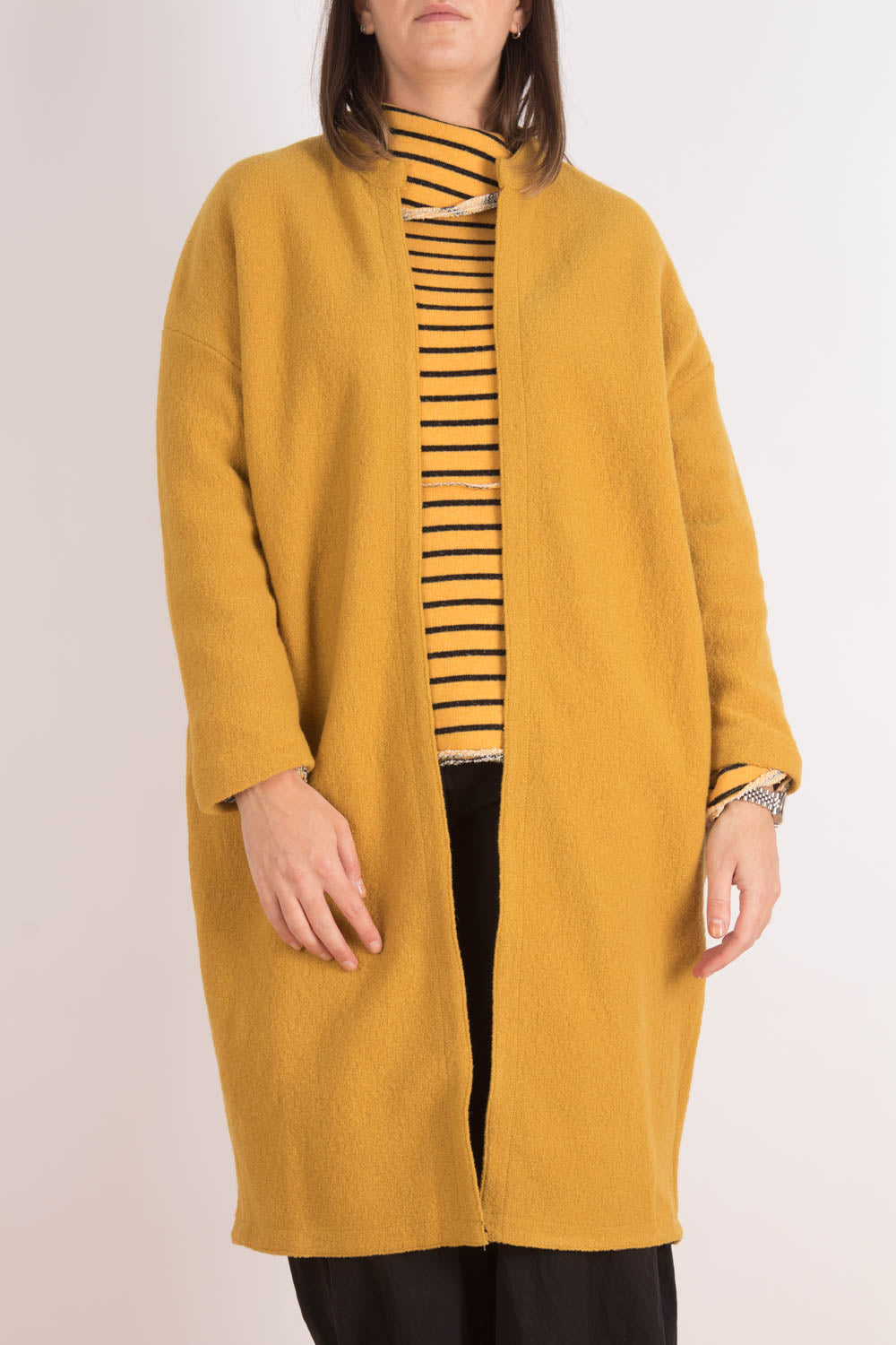 Wendy Kei Boiled Wool Long Cardigan