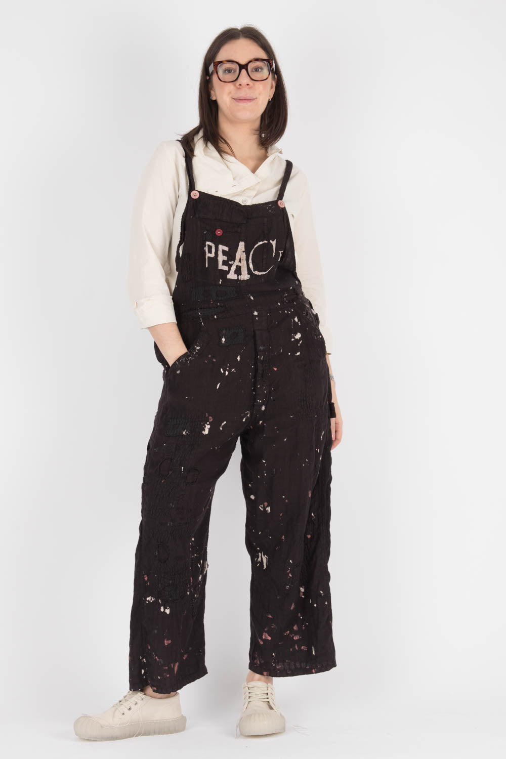 Magnolia Pearl Peace Painters Overalls