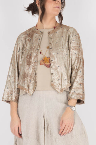 Magnolia Pearl Leather Metallic Inna Jacket