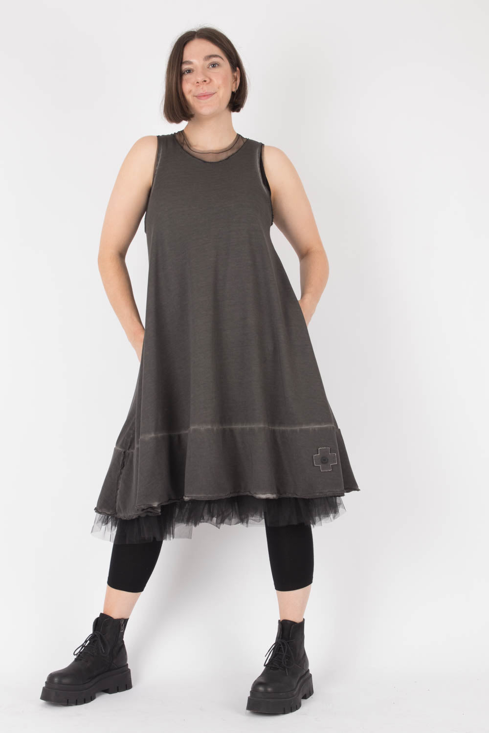 Terry Dress - asphalt