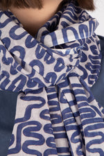 Otracosa Blue Paint Stroke Scarf