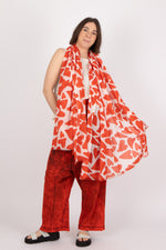 Otracosa Red Hearts on White Scarf