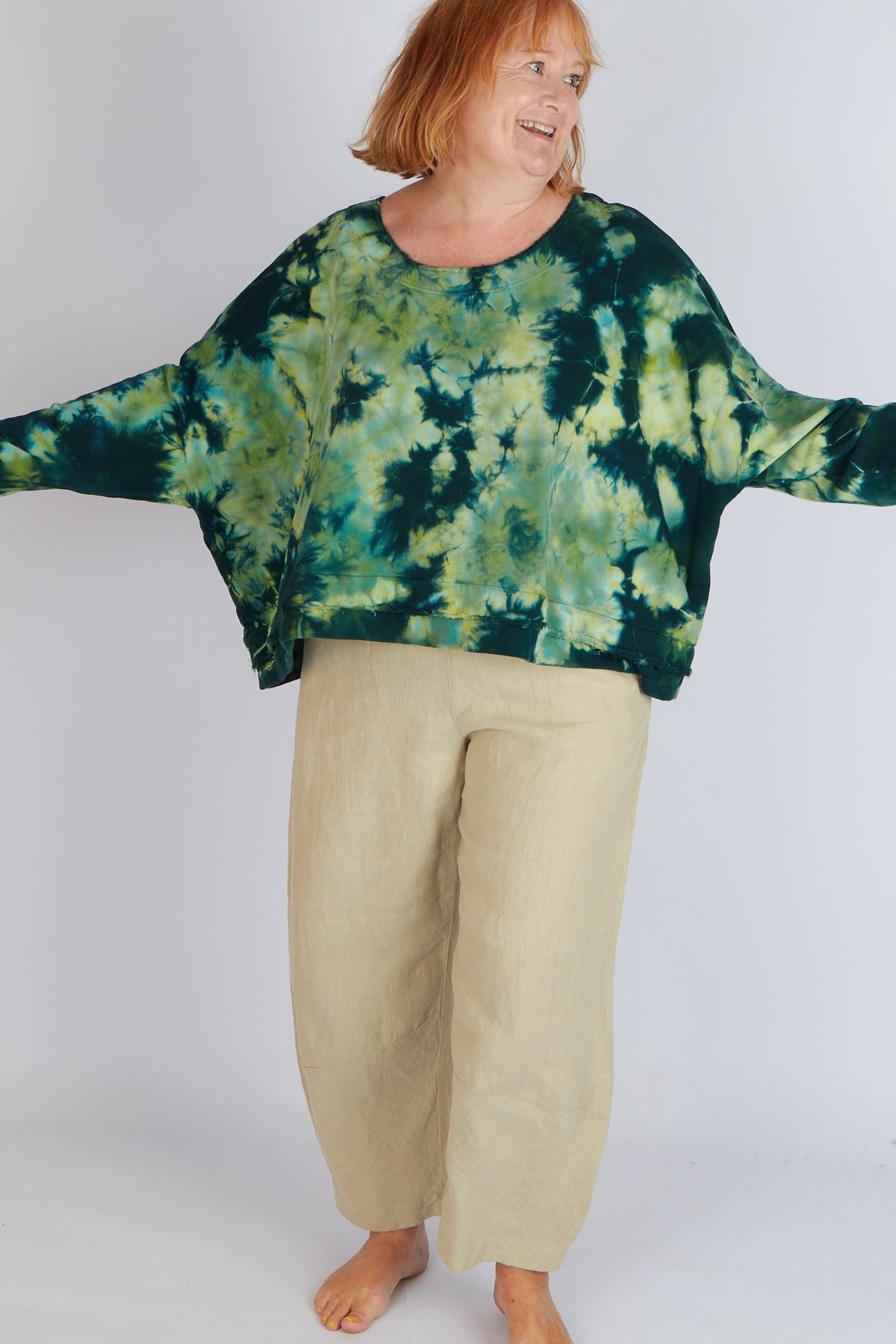 Estudio Viva Sofia Tie Dye Sweatshirt (Seafoam Tie Dye)
