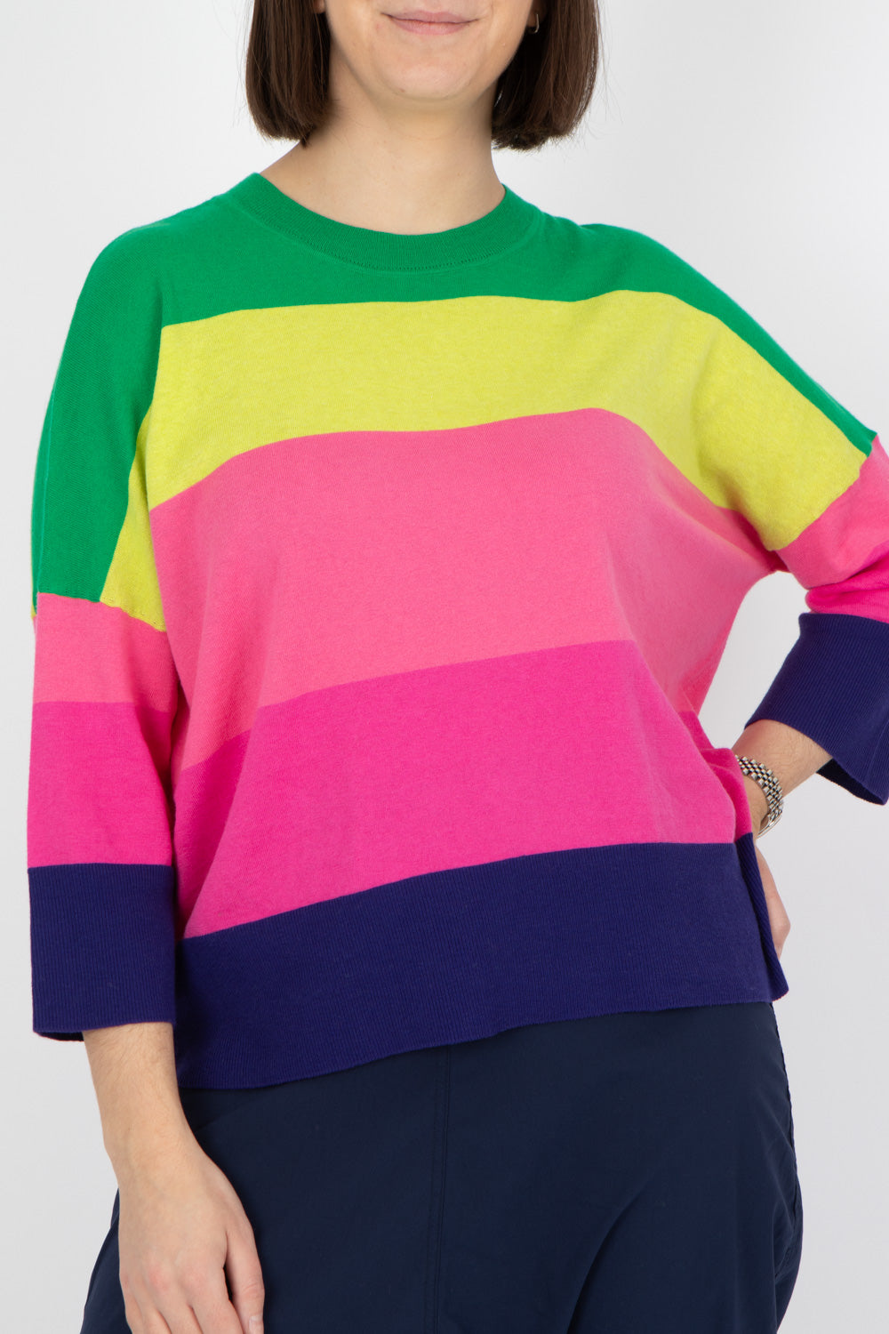 Estheme Stripe Crew Pullover