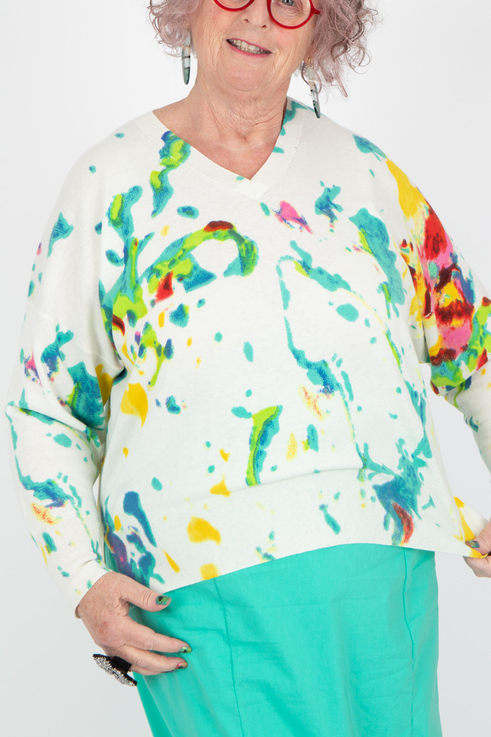 Estheme Splodge V-Neck Pullover