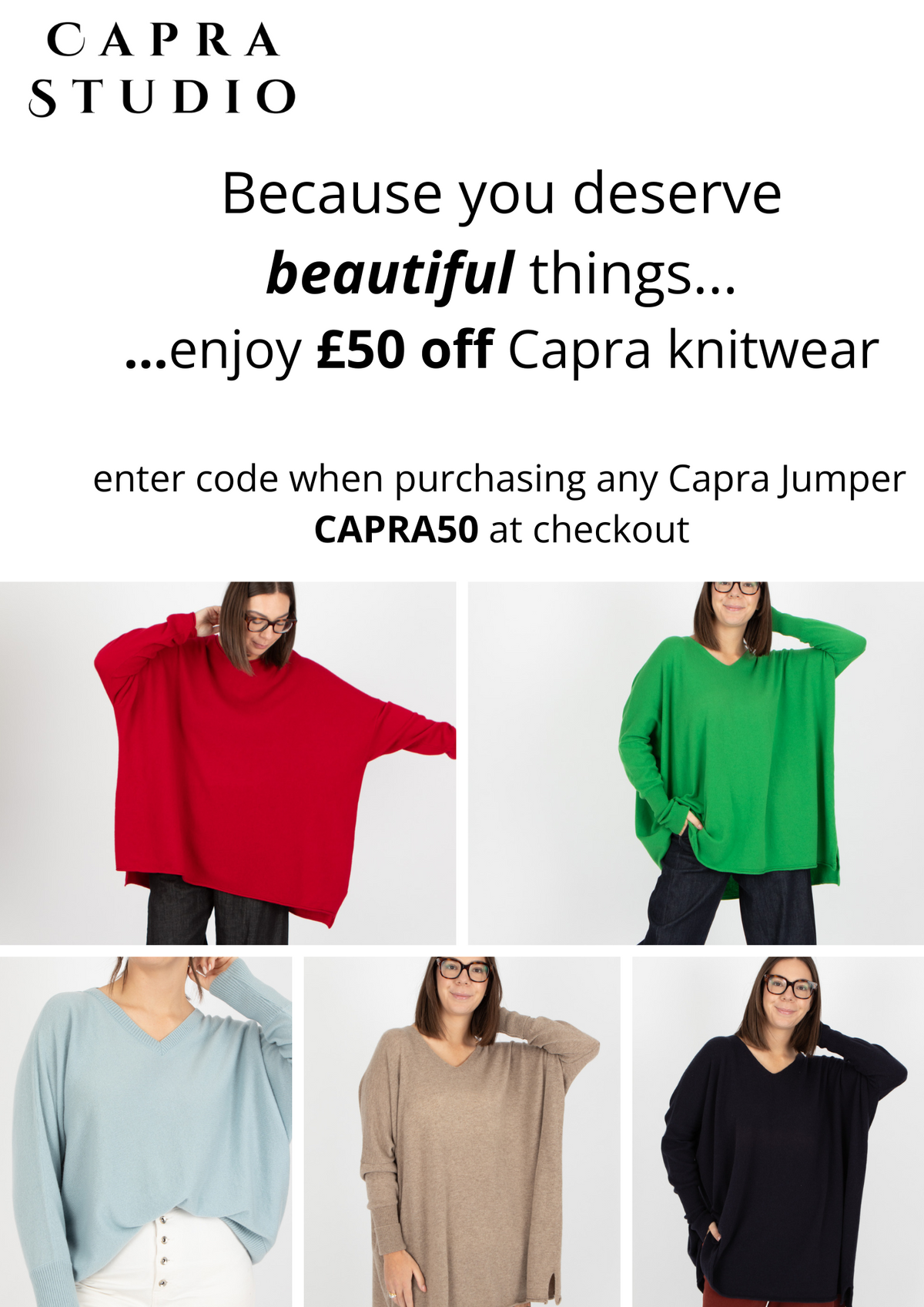 **SPECIAL OFFER** £50 off all Capra jumpers