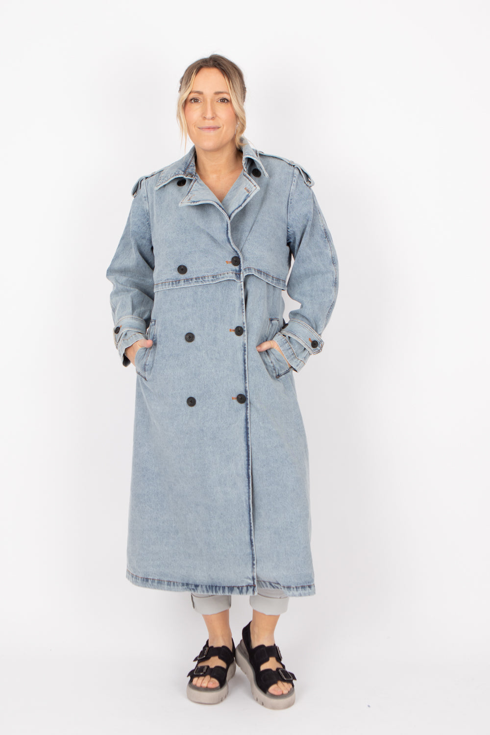 Desigual Vio Denim Trench Coat