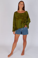 Estudio Viva Sofia Tie Dye Sweatshirt (Khaki Tie Dye)
