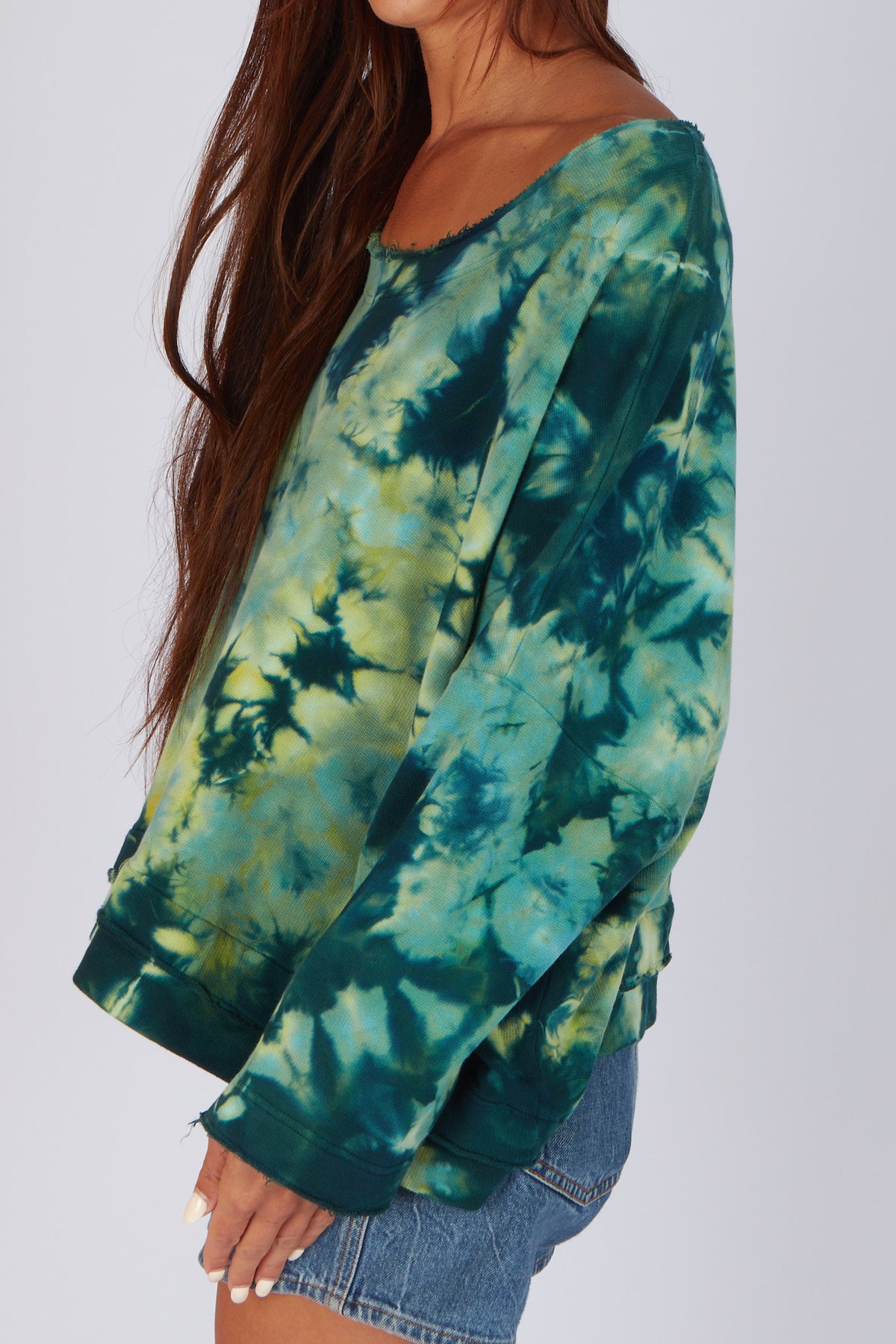Estudio Viva Sofia Tie Dye Sweatshirt (Green Tie Dye)