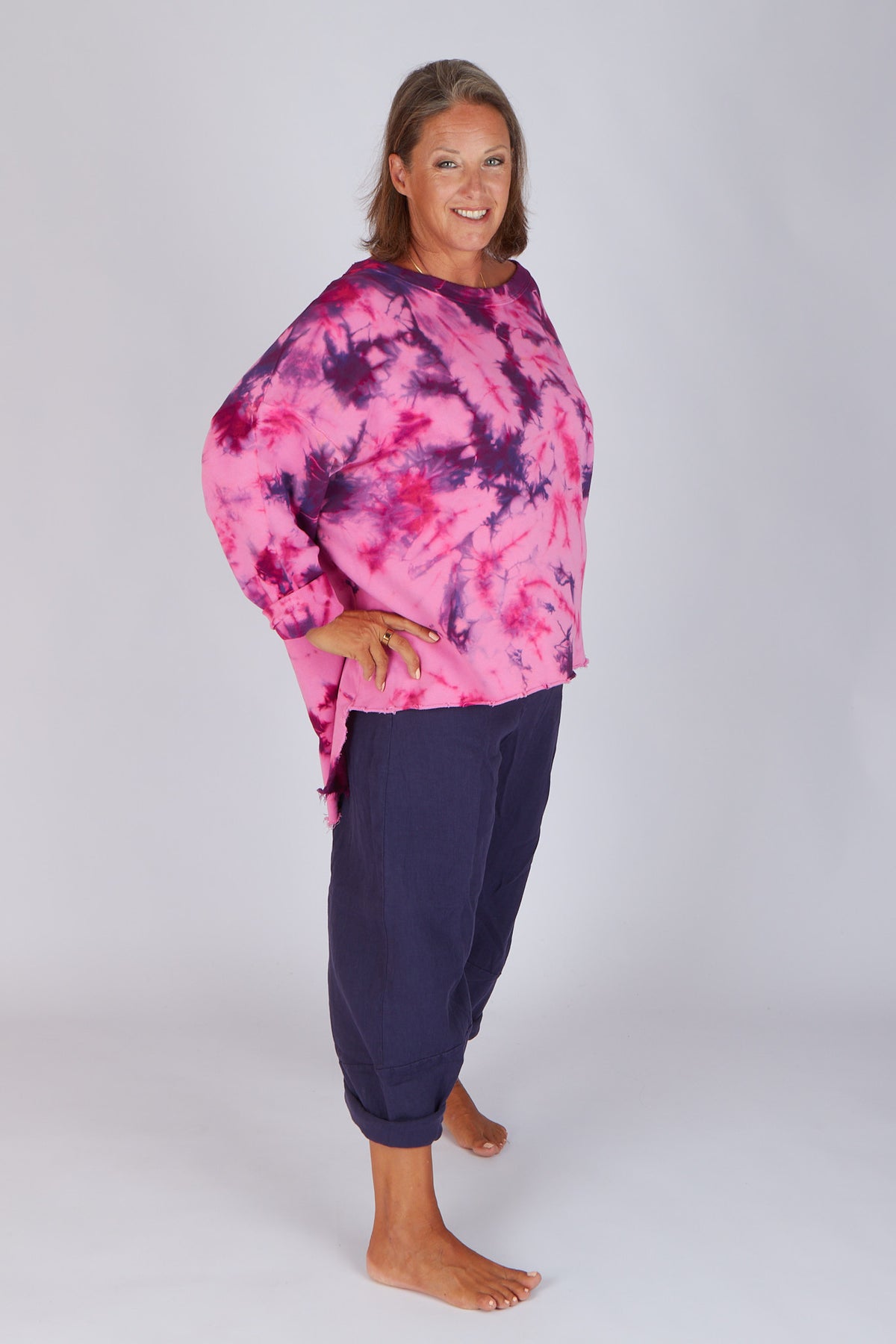 Estudio Viva Catarina Tie Dye Sweater (Pink Tie Dye)