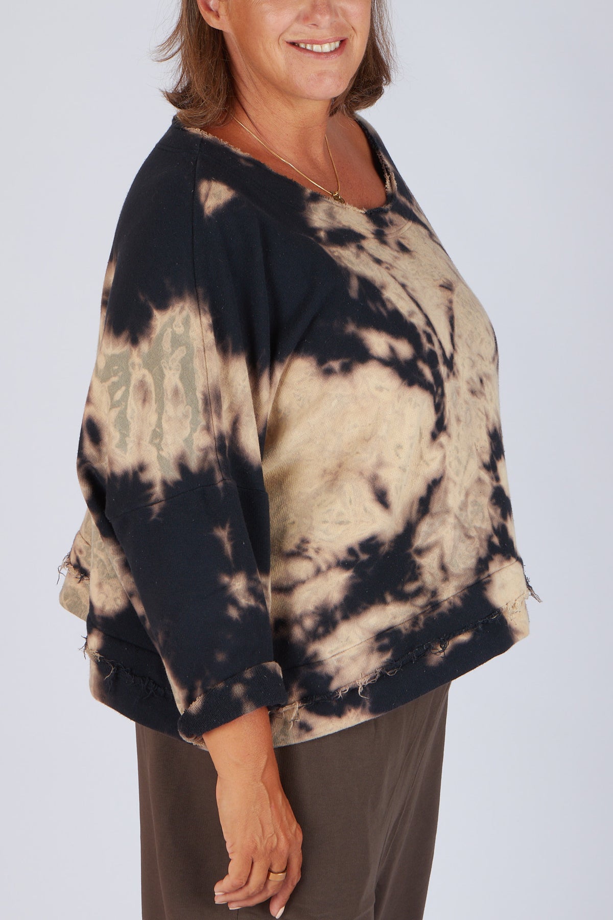 Estudio Viva Sofia Tie Dye Sweatshirt (Black Tie Dye)