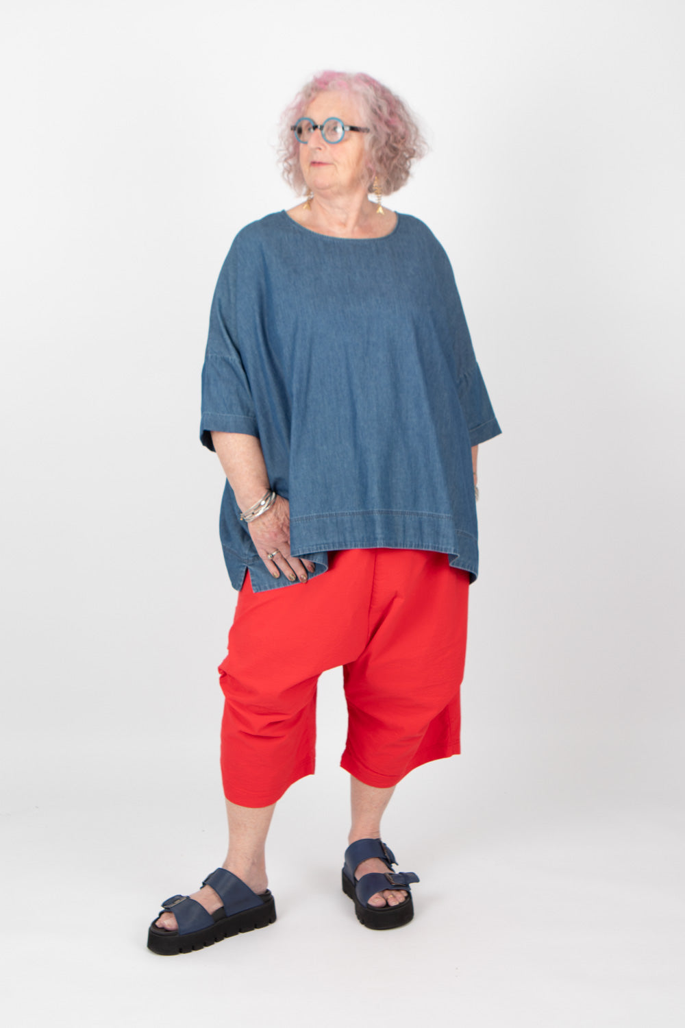 Estudio Viva Rosa Denim Top SAMPLE