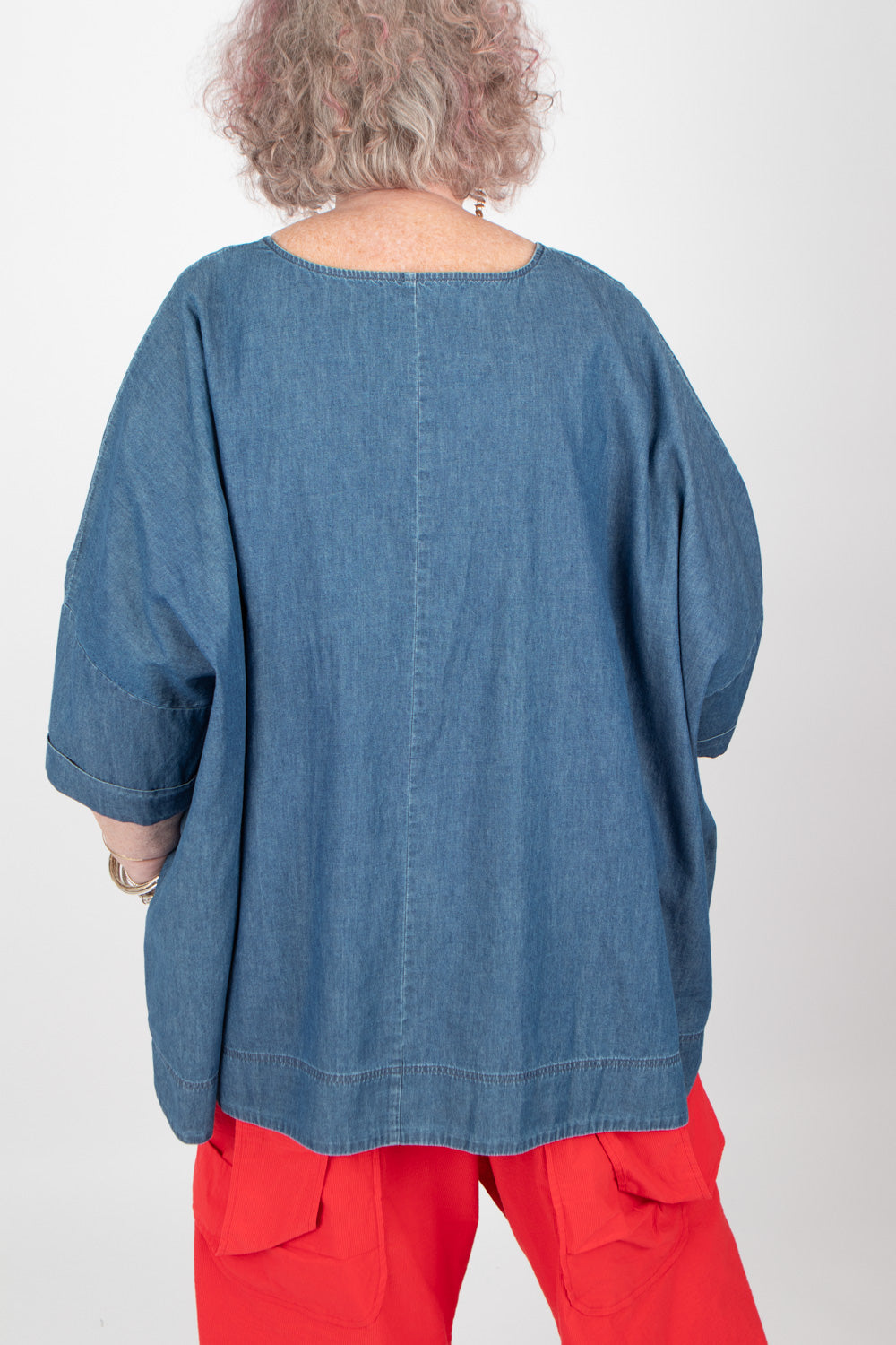 Estudio Viva Rosa Denim Top SAMPLE
