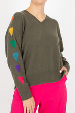 Estheme Heart Sleeve Pullover