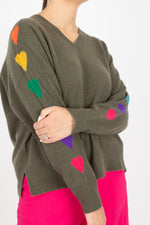 Estheme Heart Sleeve Pullover