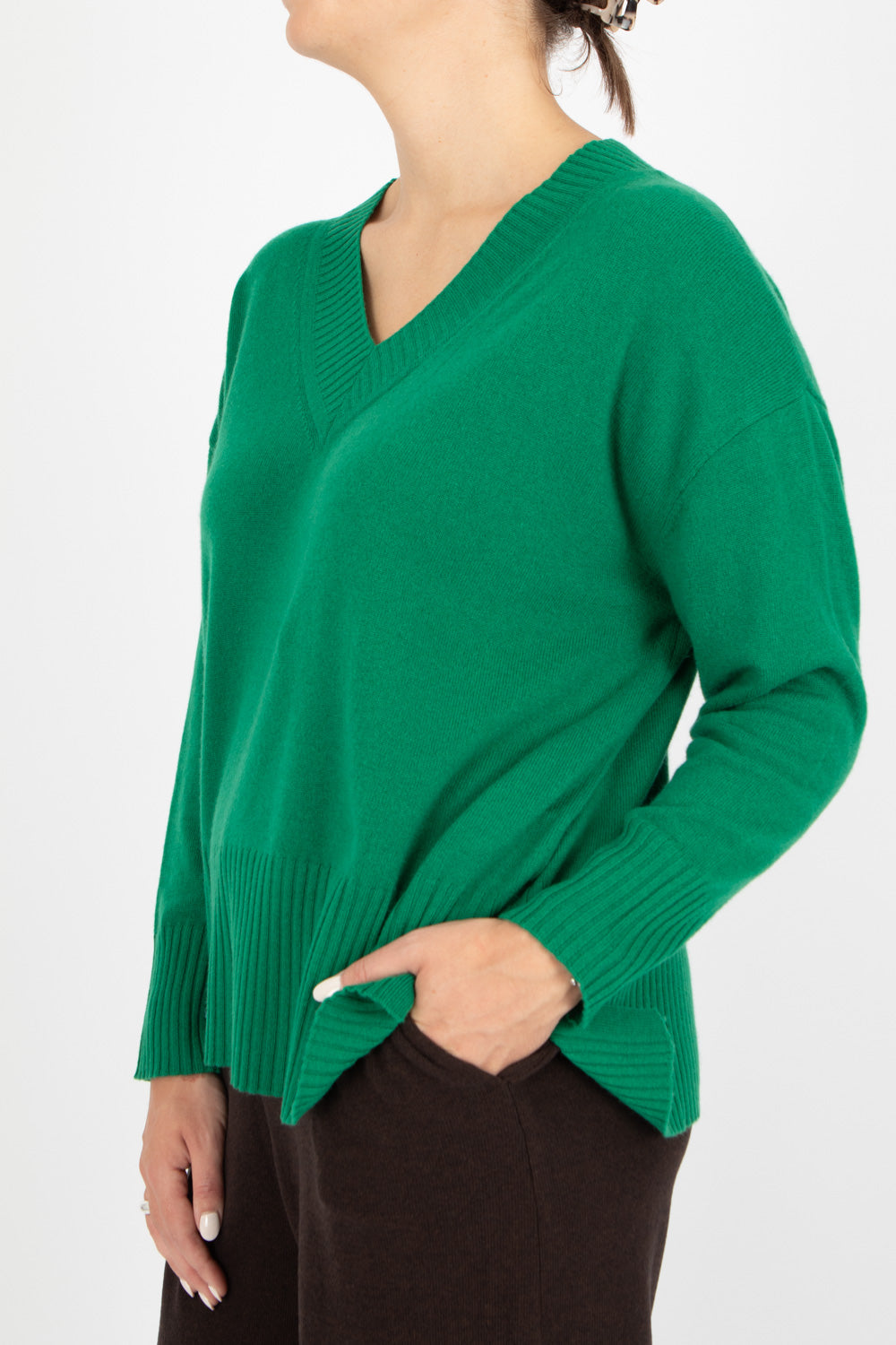 Estheme Wide Rib V Pullover