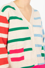 Estheme Stripe Cardigan
