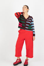 Estheme Stripe Cardigan