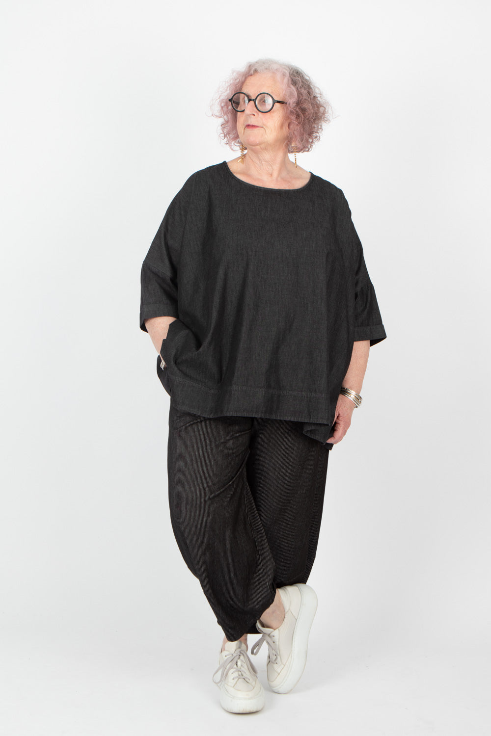 Estudio Viva Rosa Denim Top