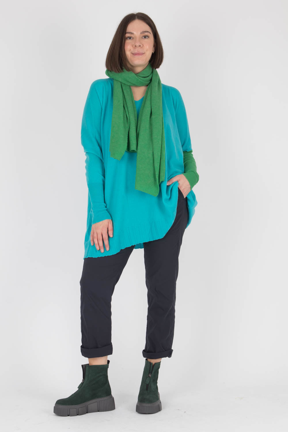 Estheme Colour Block Cashmere Scarf