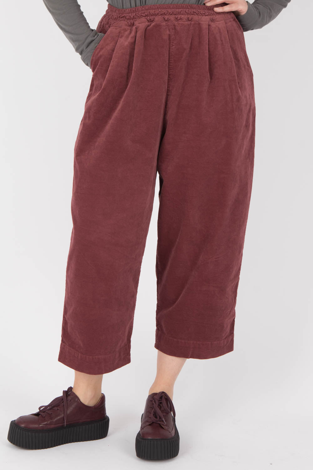 AMICI by Baci Velvet Pleated Trousers