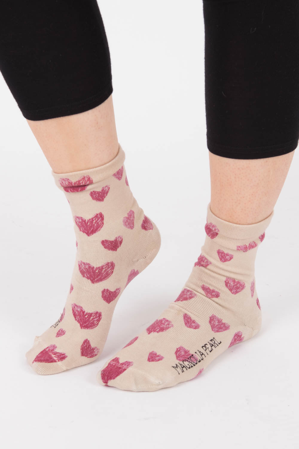 Magnolia Pearl Heart Printed Socks